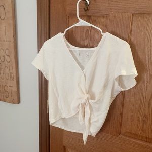 Madewell | Texture and Thread Ivory Wrap Top
